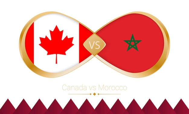 Le Canada Contre L'icône En Or Du Maroc Pour Le Match De Football 2022