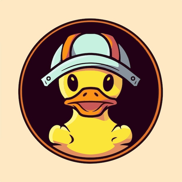 Vecteur un canard de dessin animé avec un chapeau dessus