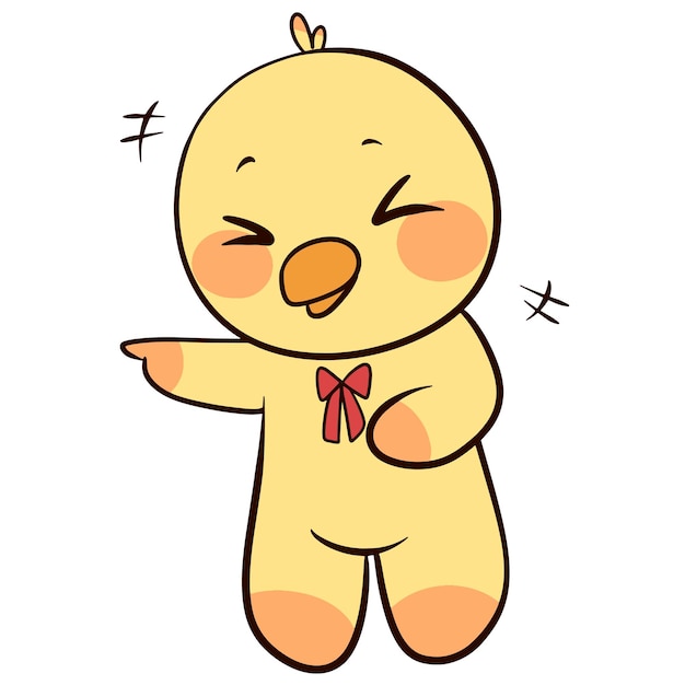 Canard vous caractère mignon dessin animé de vacter