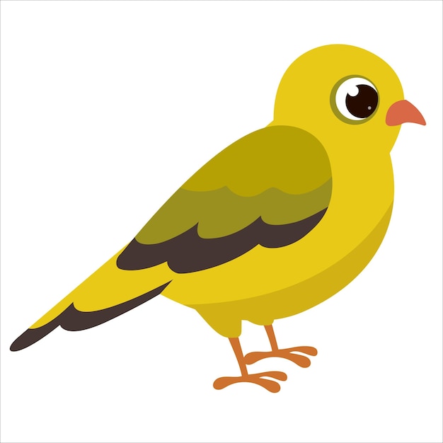 Canari Pinson Oiseau Animal Aviaire Illustration De Dessin Animé Mignon