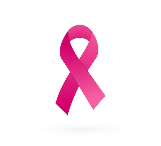 Cancer du sein. Ruban rose, symbole de sensibilisation au cancer du sein.  La bande rose du cancer. | Vecteur Premium