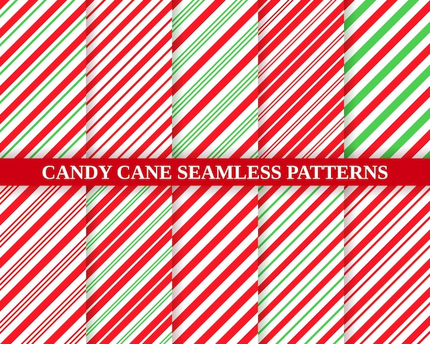 Candy Cane Rayure Motif Fond De Noël Sans Couture Illustration Vectorielle