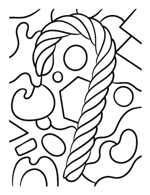 Candy Cane Sweet Food Coloring Page Pour Les Enfants