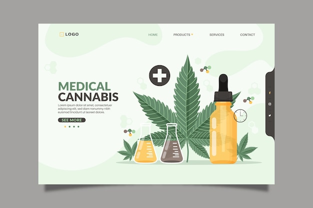 Vecteur cannabis médical - page de destination