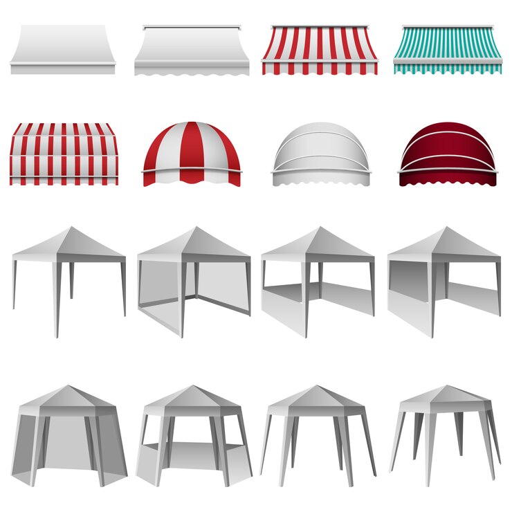 Vecteur canopy hangar sur maquette maquette