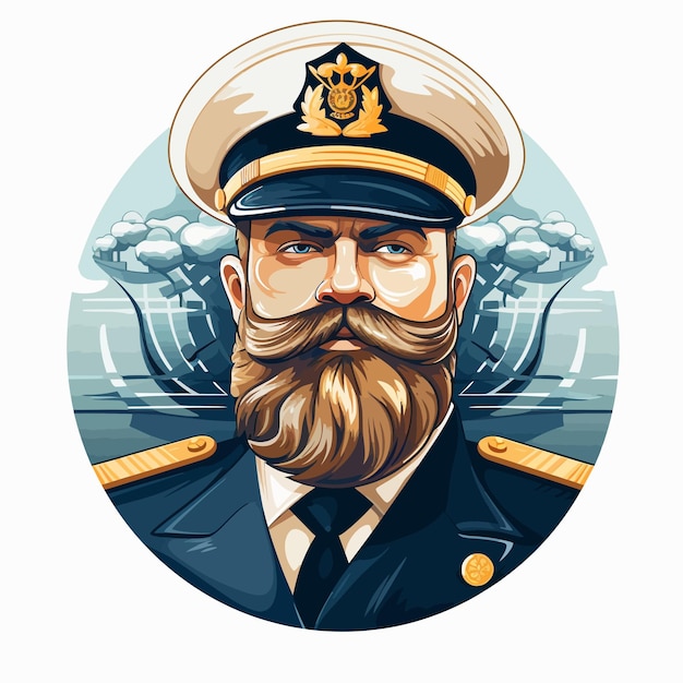 Vecteur le capitaine de mer