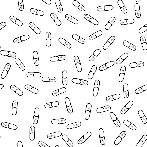 Capsule de flacons de médecine doodle sans soudure 5