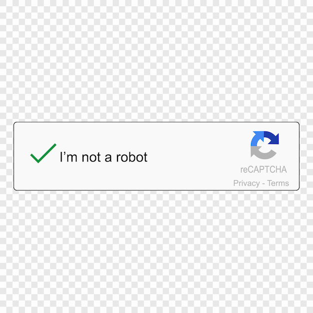 Vecteur captcha je suis sur un robot.