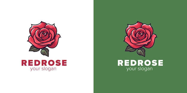 Vecteur captivez votre public modèle de logo de fleur de rose rouge moderne pour une identité visuelle saisissante