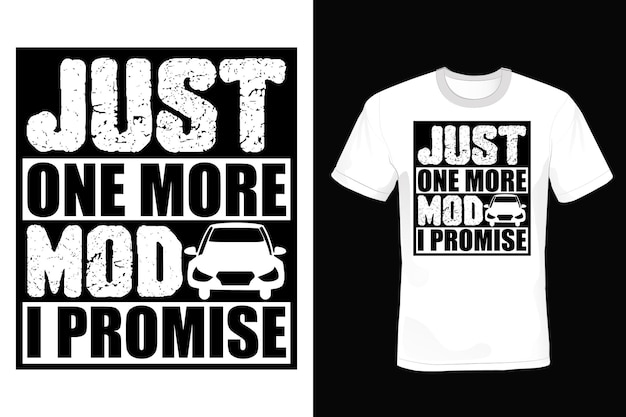 Car T Shirt Design Typographie Vintage