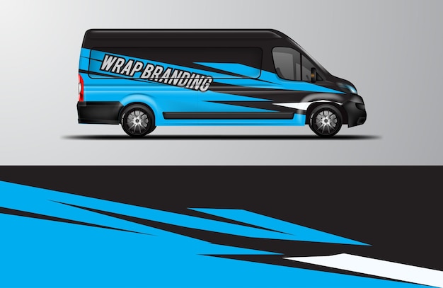 Car Wrap Design Vecteur, Voiture De Société, Van Wrap