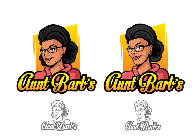 Caractère Du Logo Vectoriel De Tante Barb