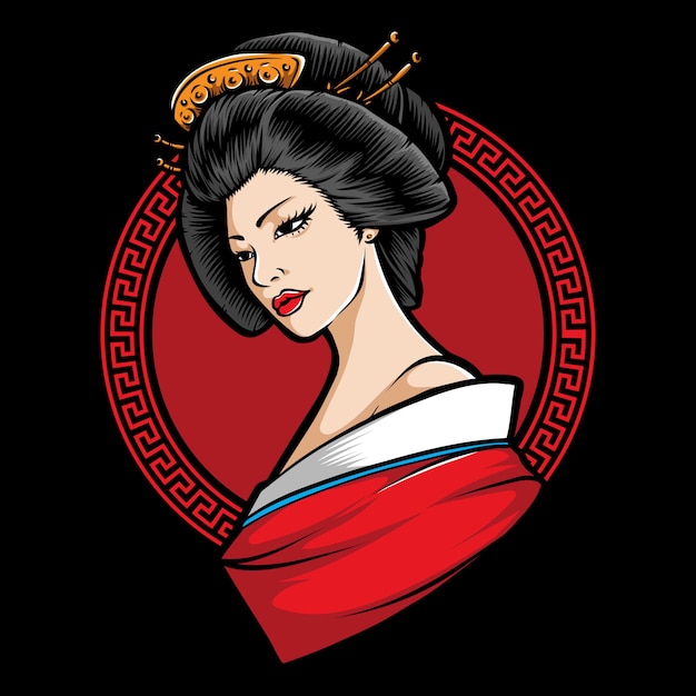 Caractère de geisha japonaise