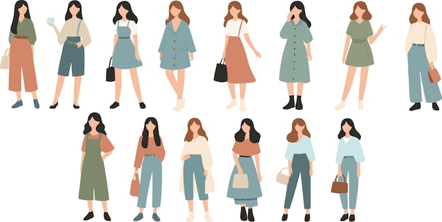 caractère minimaliste femme esthétique