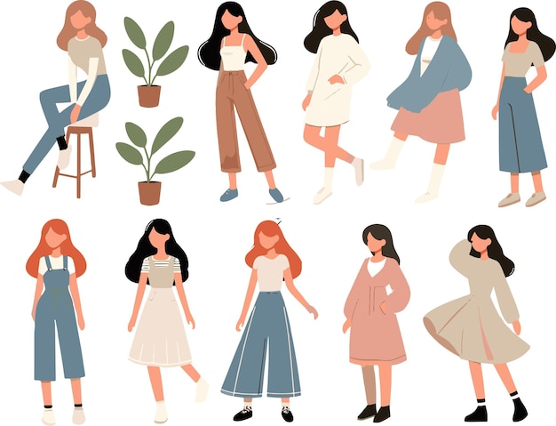 caractère minimaliste femme esthétique