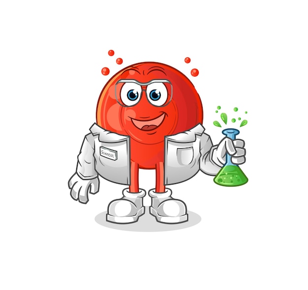 Caractère scientifique des cellules sanguines. vecteur de mascotte de dessin animé