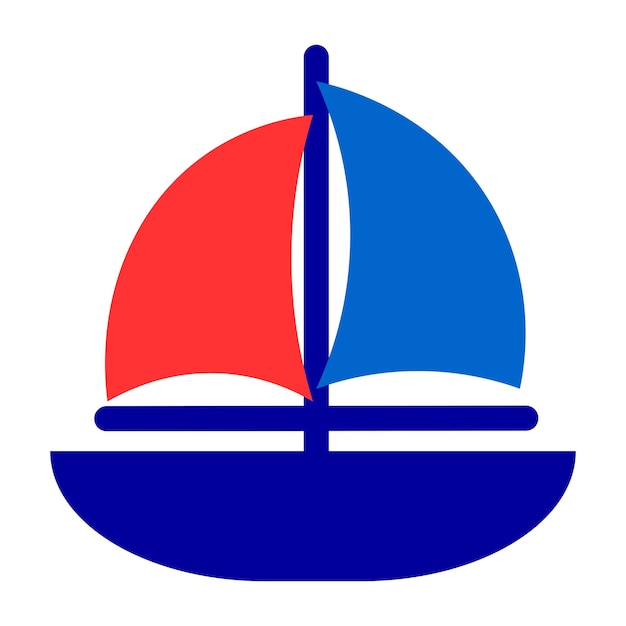 Vecteur caricature de bateaux à voile