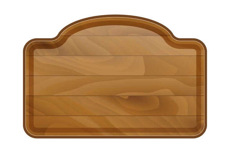 Vecteur caricature de cadre de planche de bois