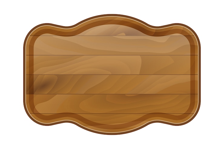 Vecteur caricature de cadre de planche de bois