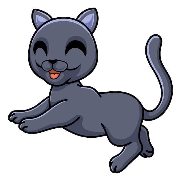 Caricature De Chat British Shorthair Mignon