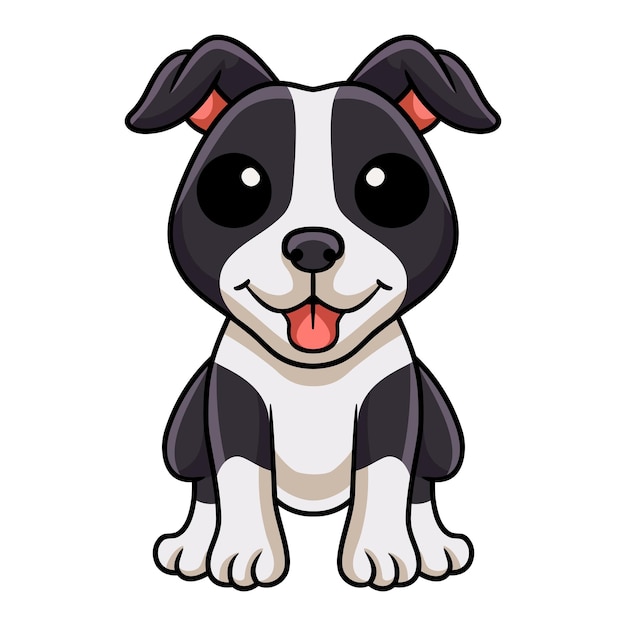 Caricature De Chien Mignon Staffordshire Terrier Américain