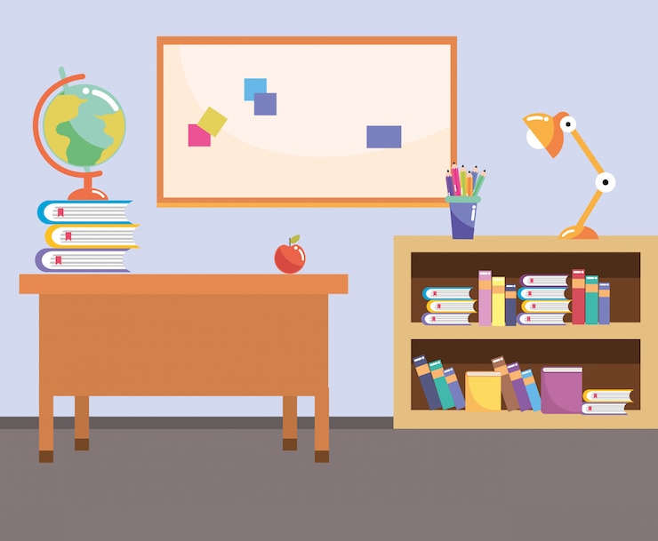 Vecteur caricature de la classe d&#39;étude