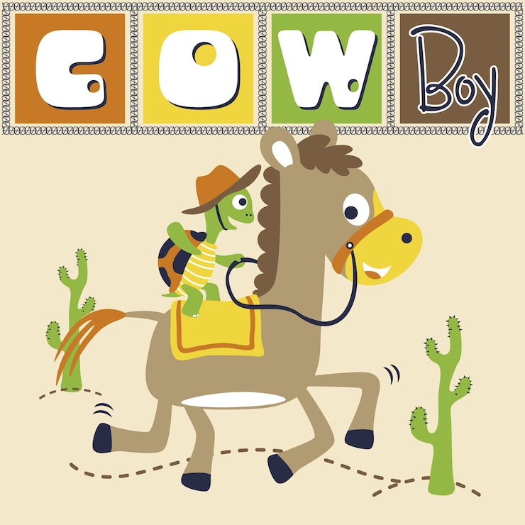 Vecteur caricature drôle de cow-boy