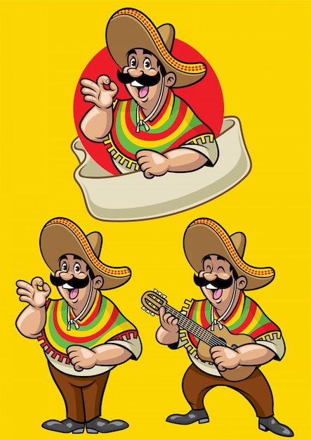 Caricature Du Jeu De Caractères Mexicain