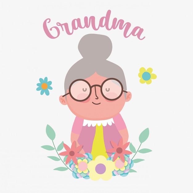 Vecteur caricature du jour des grands-parents heureux