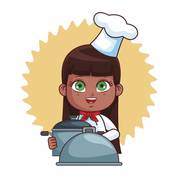 Caricature De Fille De Chef Mignon