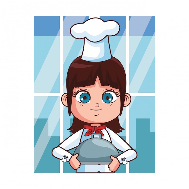 Caricature De Fille De Chef