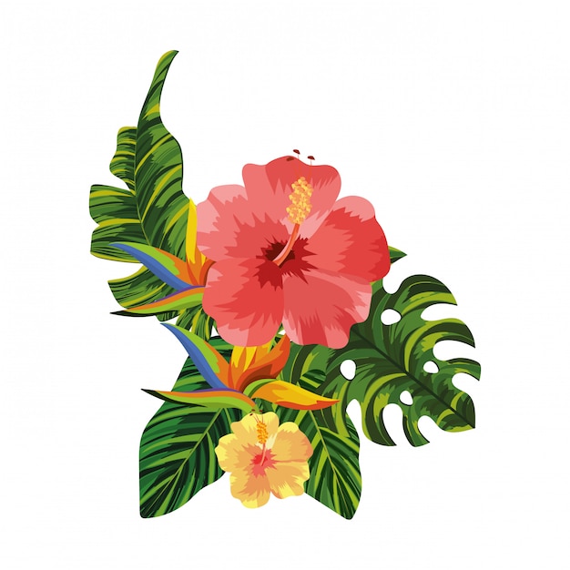 Caricature de fleurs nature