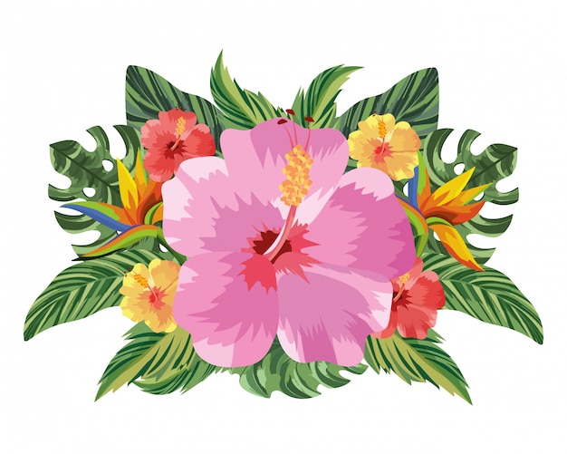 Caricature de fleurs nature