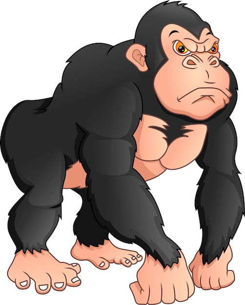 Vecteur caricature de gorille