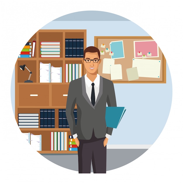Caricature d'homme d'affaires
