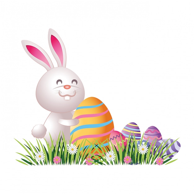 Caricature de lapin de Pâques