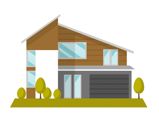 Caricature de maison d'habitation