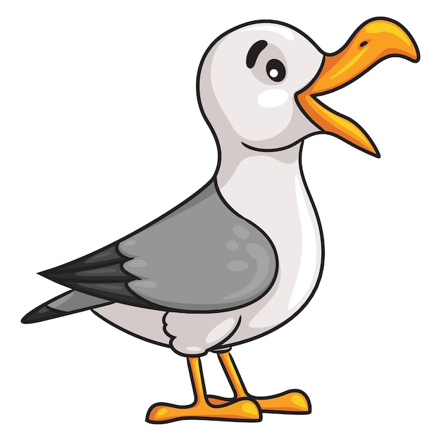 Vecteur caricature de mouette