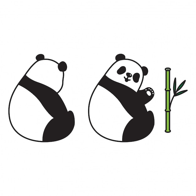 caricature de panda d&#39;ours