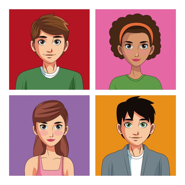 Vecteur caricature pour les jeunes