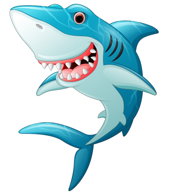 Caricature de requin souriant