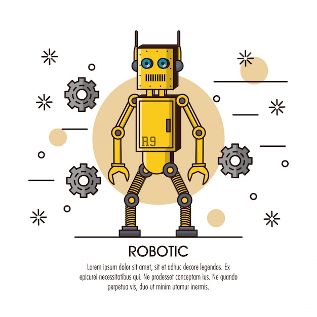 Caricature De Robotique Infographique