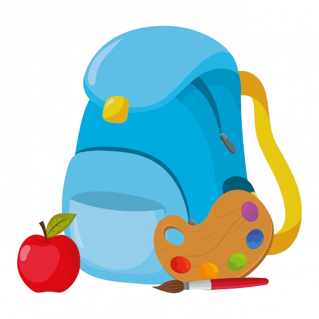 Vecteur caricature de sac à dos scolaire