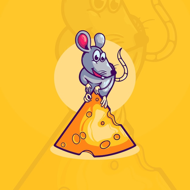 Caricature De Souris Et De Fromage