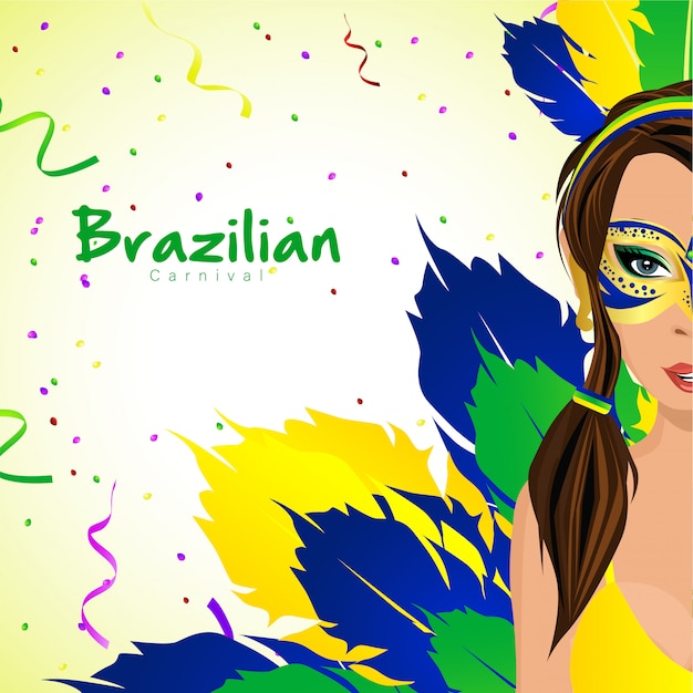 Carnaval brésilien avec personnages