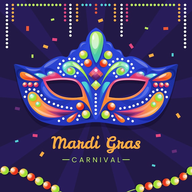 Carnaval De Mardi Gras Design Plat