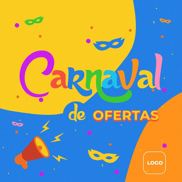 Vecteur carnaval de ofertas modèle de poste sur les médias sociaux au brésil