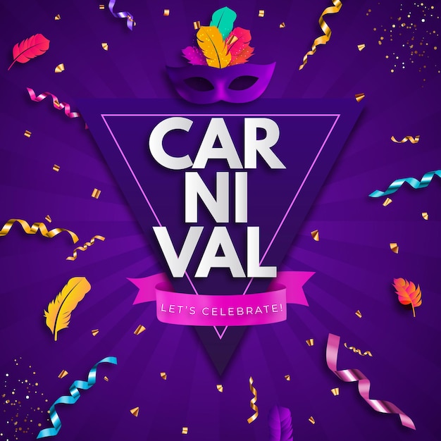 Carnaval party fond d'accueil Illustration Vecteur EPS10