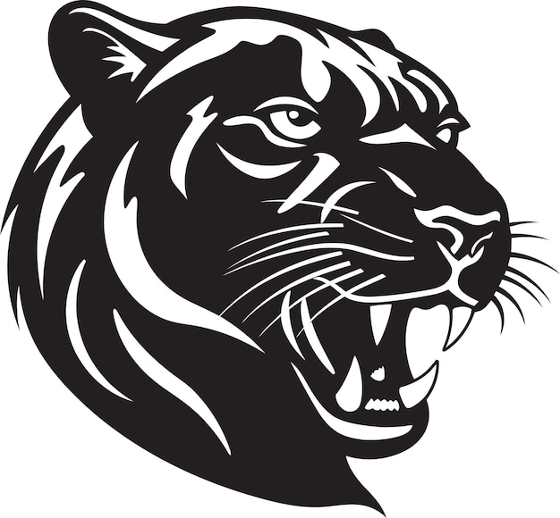 Carnivore élégant Dans L'obscurité Logo Design Jaguars Grace In Simplicity Badge