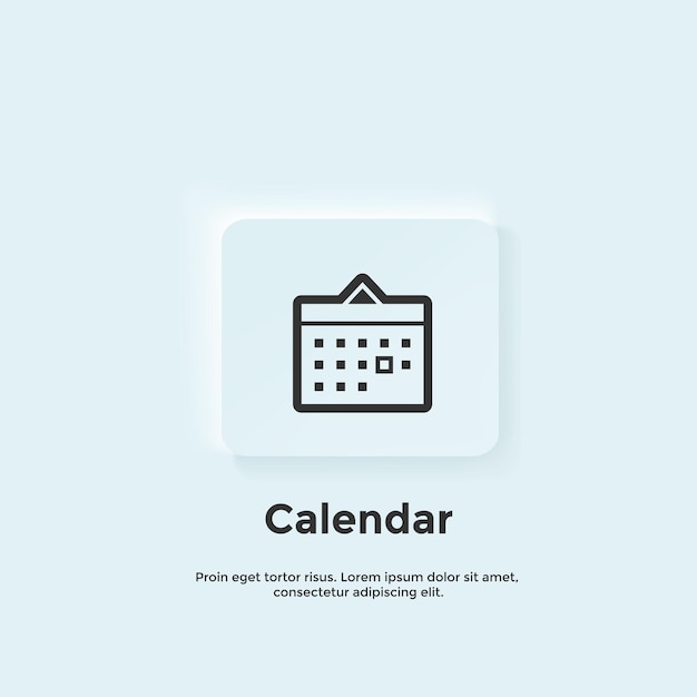 Un carré bleu avec une icône de calendrier dessus